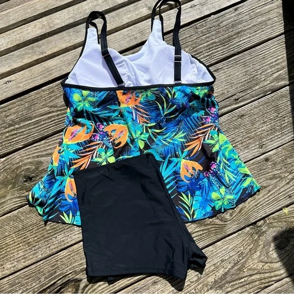 2 piece tropical tankini plus size - Picture 8 of 12